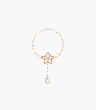 Caratglitz Designer Gold And Diamond Bracelet